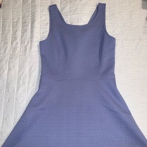 Periwinkle scuba dress with low back cut out